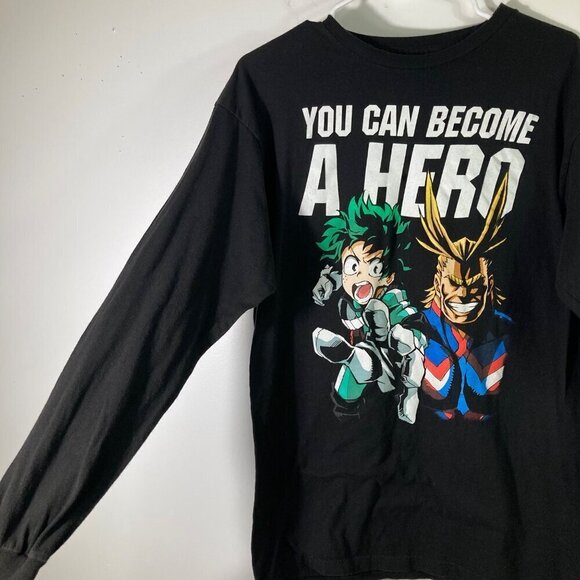 Youth Bioworld My Hero Academia Be A Hero Deku All Might Long M Black - Picture 2 of 5